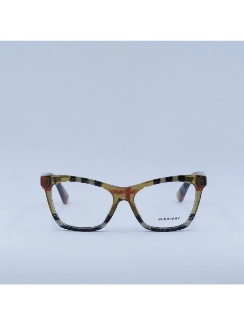 Burberry BE2416 4146 Eyeglasses Check Sand 52mm Cat Eye Frame